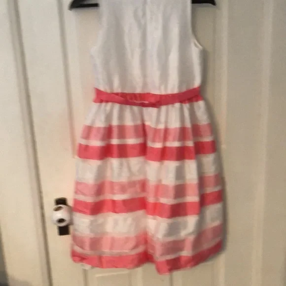 🐇🐣Easter Dress EUC Big girls pink and white dress with removable sweater - Picture 6 of 6
